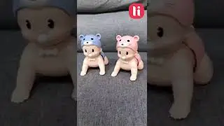 Hibobi - Electric Crawl Doll Vocal Musical Twisting Ass Toy Electric Climbing Baby for Toys Gift