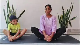 Streching #Yoga for kids# fun# boost of energy #  fit India movement #yoga with dadi😄❤️