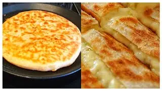 Wie ich in 10 Minuten Käse Brot zum Abendessen mache/Pfannenbrot mit Käse /Mozzarella Brot.