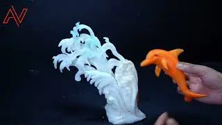 Beautiful Carving Carrot into Dolphin | Fish Carving | Amazing Vegetable Carving