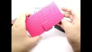 Alligator Folio Leather Case Cover for HTC One X