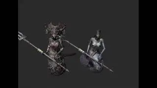 Fantasy creature Combat SnakeGirl weapon