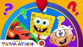 Spin the Wheel of Toys w/ SpongeBob, Blaze & Loud House! 🎡 | Toymation