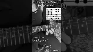 A harmonic minor 3rd position #harmonicminor #guitarlesson