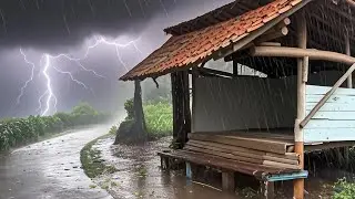🔴LIVE Heavy rain in beautiful Indonesian Village||very beautiful and relaxing