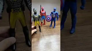 Spiderman and C America Fight toys #asmr #toys #spiderman