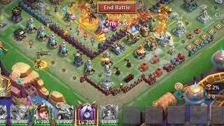 Rune Master full star( 5)vs Rune full accuracy ) attack/defense Castel Clash (part 2)