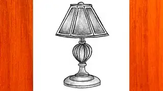 How to Draw a Table Lamp || Table Lamp Drawing Easy || Lamp Drawing