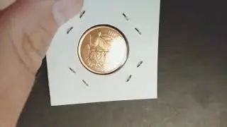 Moeda de 0,05 com reverso horizontal