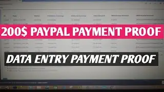 Data entry 200$ payment proof | part time job payment proof | online earning payment proof | earn