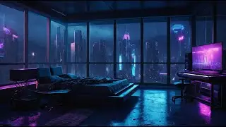 Rain -  Piano -  Cyberpunk - Studio Landen