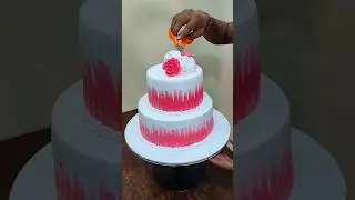 Bekary Style Two Step Cake Design #ytshorts #stepcake #shorts