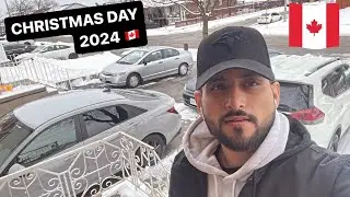 CHRISTMAS 2024 IN CANADA 🇨🇦! MORNING SCENE 🎬#india #canadasnow#snow