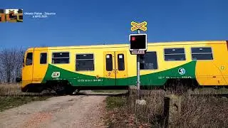Železničn&iacute; přejezd Kačice [1] P33 - AŽD 97 - 28.3. 2020. / Czech Level Crossing.