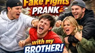 Fake fight prank with my brother.