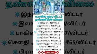 🔥Price Of Water In Other Countries|| #tamil #shorts