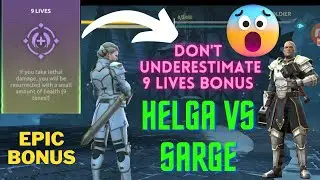 Shadow Fight Arena Helga vs Sarge | Don't Underestimate 9 Lives Bonus In Story Mode ( OP Bonus 💪 ) |