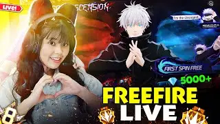 🔴FREE FIRE LIVE WITH RIYA AND 1 VS 4 GUILD TEST😎 #classyff #fflive #nonstopgaming #girlgamer