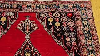 Mid 20th Century Persian Mazgalan Area Rug, @thepersianknot , SKU 1035