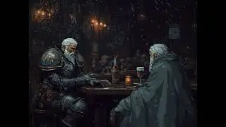 Knight and Wizard Listen to Tavern Music