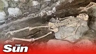 Pompeii archeologists excavate three new skeletons
