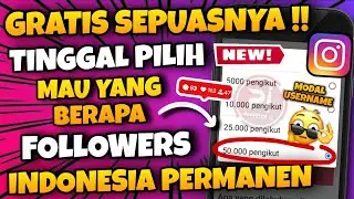 GRATISSS..!! CARA MENAMBAH FOLLOWERS INSTAGRAM GRATIS PERMANEN TANPA AKUN TUMBAL REAL INDONESIA 2025
