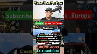How to Get a Cruise Line Job from India | Housekeeper, Cleaner, Waiter &More | #luxembourg #workvisa