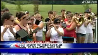 Montour High School Band plays for Olympian Cassidy Krug
