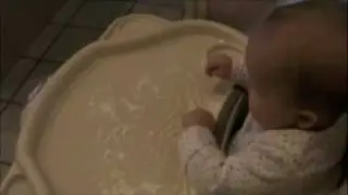Baby Makes Flour Mess