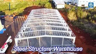 modern commercial prefab steel structure warehouse for industrial garage shed storage