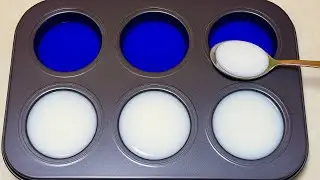Satisfying Paint Mixing with ASMR Sounds | Blue + White & Green + White Shades