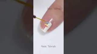 Easy Pastel Abstract Rainbow Nail Art Tutorial #shorts