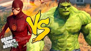 HULK VS FLASH | BATALHA ATÉ A MORTE #02 (GTA V Mods)
