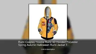 Rumi Cosplay Hoodie Rumi 3D Hooded Polyester Spring Autumn Halloween Rumi Jacket Thin Party Hun