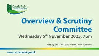 Overview & Scrutiny Committee - Wednesday 5 November 2025