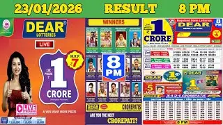 DEAR LOTTERY SAMBAD EVENING 8 PM RESULT TODAY LIVE DRAW ON 23.01.2026 NAGALAND FRIDAY