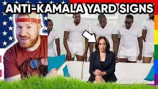 Trolling the Left with Anti-Kamala Yard Signs that are actually Offensive