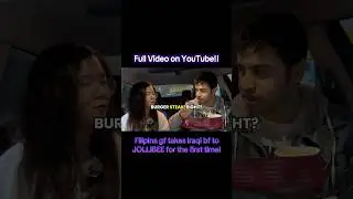 Filipina gf takes Iraqi bf to JOLLIBEE for the first time!! Priceless reaction!