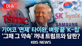 [이슈] '관세 면제' 타이완, 벼랑 끝 'K-칩'…'그때 그 약속' 꺼내 트럼프와 담판?/2026년 1월 16일(금)/KBS