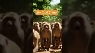 jay shree ram chanting monkeys 🇮🇳🇮🇳