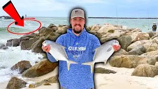 SURF FISHING NEAR ORANGE BEACH JETTIES