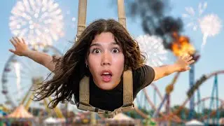 LAST TO LEAVE The AMUSEMENT PARK! | Familia Diamond