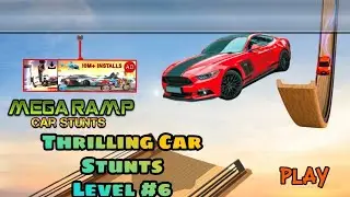 Mega Ramp gameplay | Night level #6 | amazing stunts on dangerous road | car racing | Ironian X