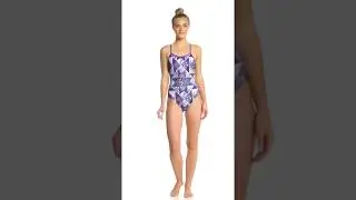Amanzi Womens Purple Plaid One Piece Swimsuit | SwimOutlet.com