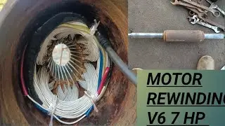 💡 Haw to motor work [ 7 Hp मोटर Rewinding 🤓 ] ||3 phase motor winding ||🙏V6 KAISA KAren  24 Slot   