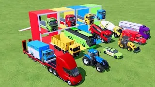 Transporting Dump Truck, Cement Mixer, Tractor Dump Tipper & Fire Rescue &ndash; FS22