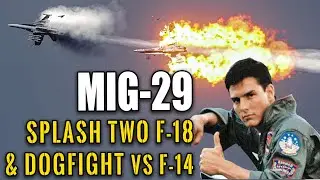 DCS World Multiplayer: one 🚀 R-77 missile splash 2 F-18 ✌! & Mig-29 Fulcrum dogfight vs f-14B