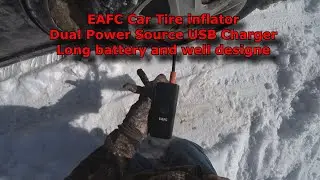 EAFC Tire Inflator with dual power source and phone charger