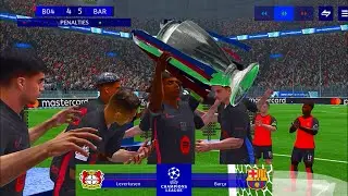 Fc Mobile 25 UEFA Champions League Final Penalty Shootout Barcelona Vs Bayer Leverkusen #fcmobile