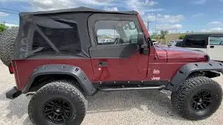 2003 Jeep Wrangler Sahara 4.0L (maroon) - We Ship Nationwide